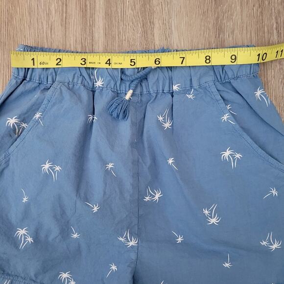 My Little Cozmo organic cotton palm print bermuda shorts in blue Size 6Y - Picture 6 of 9